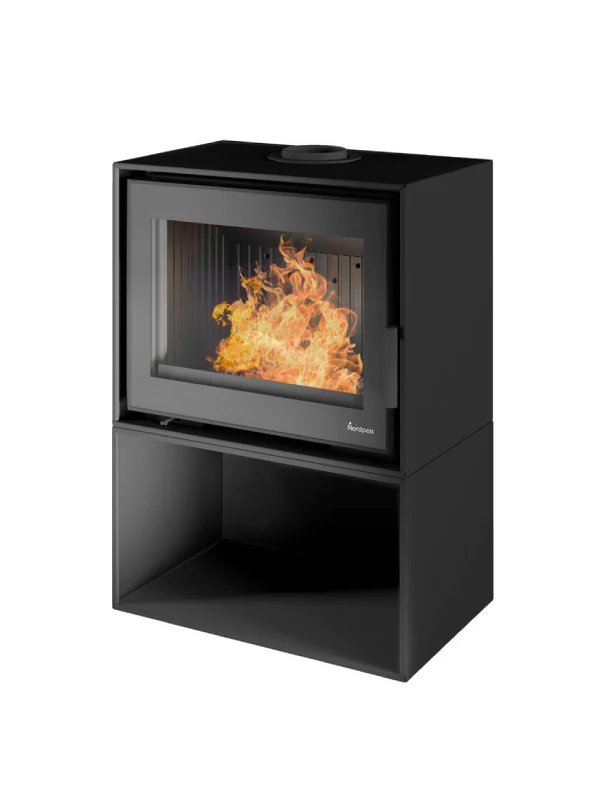 Poêle à bois Nordpeis Sintra Cube avec grande vitre